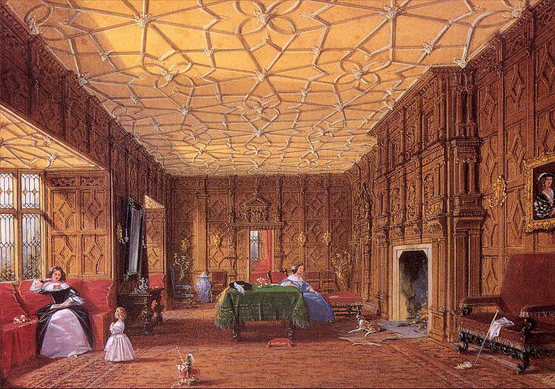 Nash, Joseph The Drawing Room at Levens, Cumbria oil painting picture